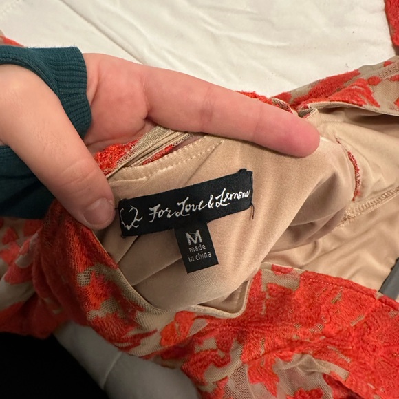 👗 Love And Lemons San Marcos Red Laced Mini Dress - Picture 5 of 5